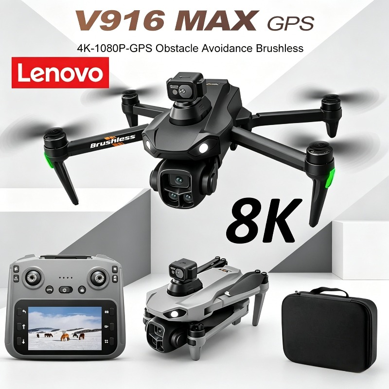 Drone Camera With Gimbal - Lenovo V916MAX Professional 8K Drone HD