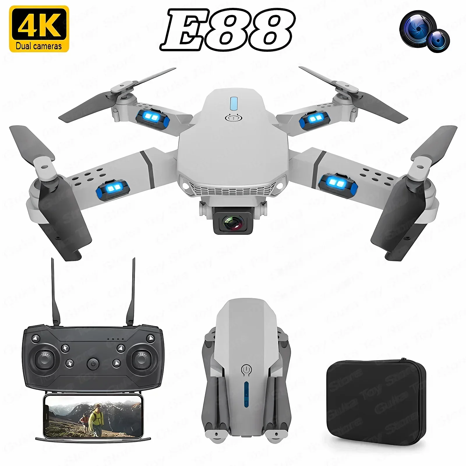 E88 Pro WIFI FPV Drone Wide An - Drone Camera 4K review and price