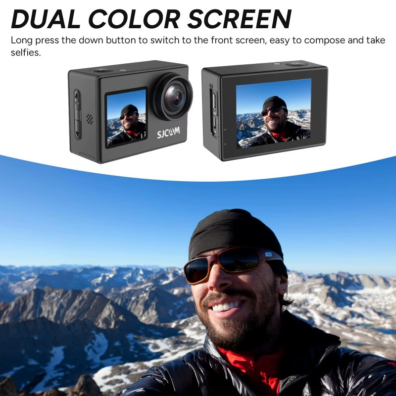 Dual Screen-SJ4000 SJCAM Helme - Drone Camera Action review and price