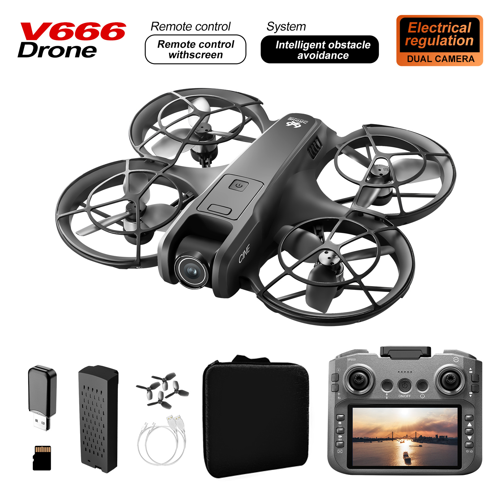 New V666 Mini Drone 4K Profess - Drone Camera Mount review and price